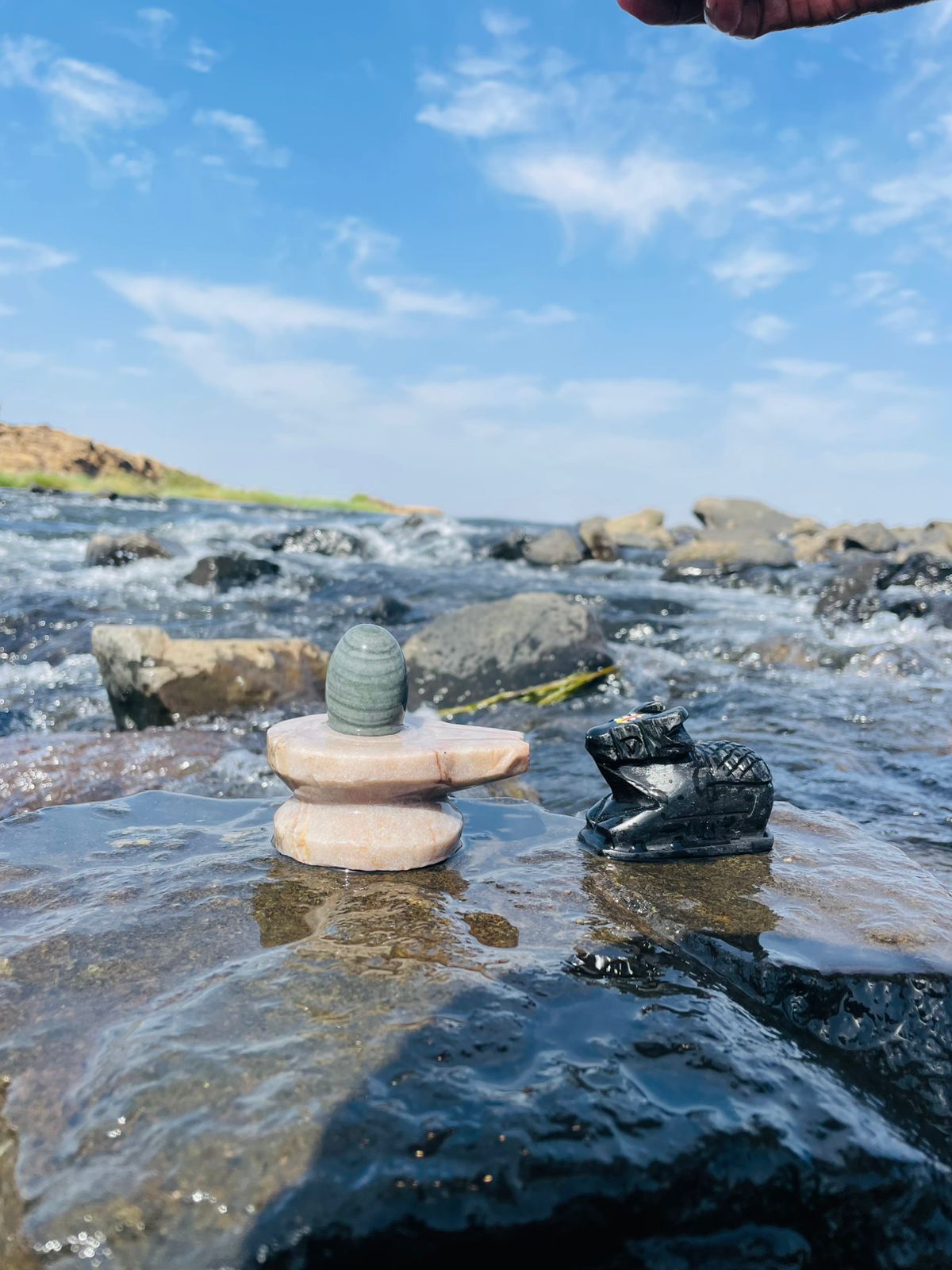 1.5 Inch Shivling with 2.5 Inch Jaladhari